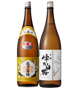 GB【飲みくらべ ギフト】720ml×2本日本酒『越乃寒梅 別撰 吟醸/峰乃白梅 吟醸 ギフトBOX入』日本酒 新潟 酒 還暦祝い お酒 ギフト プレゼント 最高 お誕生日 父の日 御中元 御歳暮