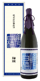 日本酒 『峰乃白梅 瑠璃 純米大吟醸原酒 化粧箱入り 』日本酒 新潟 酒 還暦祝い お酒 ギフト 峰乃白梅酒造 プレゼント 最高　日本酒 ギフト 日本酒 純米大吟醸 日本酒 お誕生日 プレゼント 父の日 御中元 御歳暮