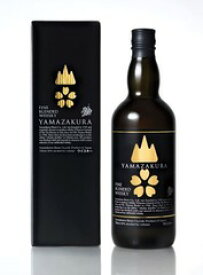安積蒸留所　ブレンデッドウイスキー山桜　黒ラベル　700ml　カートン入り FINE BLENDED WHISKY YAMAZAKURA
