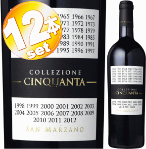 ������������ 12�{SET1�P�[�X�E�܂Ƃߔ����I �J���h�[���@�T���E�}���c�@�[�m�R���b�c�B�I�[�l�E�`���N�A���^ +7 �d�� �t���{�f�B �ԃ��C�� 750ml San Marzano vini S.p.A. Collezione 50 +7