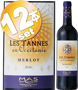 ������������ 12�{SET1�P�[�X�E�܂Ƃߔ����I�h���[�k�E�|�[���E�}�X���E�^���k �I�N�V�^�� �������[�@�ԃ��C���m���s���B���e�[�W�ł̂��͂��n750mlDomaines Paul Mas�@Les Tannes en Occitanie Merlot