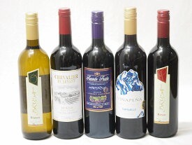 セレクション 赤ワイン 白ワイン 5本セット ( イタリアワイン 白1本 イタリアワイン 赤1本 フランスワイン 赤1本 チリワイン 赤1本 スペインワイン 赤1本)750ml×5本