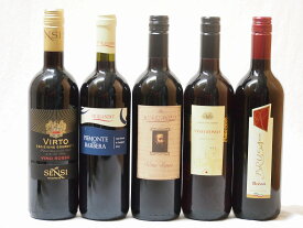 楽天スーパーセール/高品質イタリアワイン(赤5本)で 750ml×5本