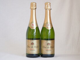 楽天スーパーセール/フランススパークリング白ワイン2本セット デュック ド パリ ドミセック(やや甘口) 750ml×2本