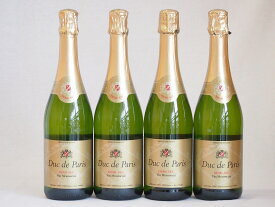 楽天スーパーセール/フランススパークリング白ワイン4本セット デュック ド パリ ドミセック(やや甘口) 750ml×4本