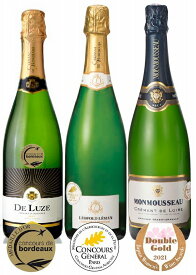 楽天スーパーセール/3セット フランス セレクション シャンパン製法　スパークリング白ワイン3本セット 750ml×3本×3セット