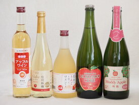 りんご酒5本セット(余市産りんご北海道シードル 信州林檎シードル セミスイートアップル(やや甘口) アップルワイン 信州のりんごワイン) 750ml×2本 500ml×3本