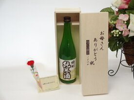 母の日 ギフトセット 日本酒セット お母さんありがとう木箱セット( 早川酒造 純米酒 720ml ) 母の日カード お母さんありがとうカーネイション