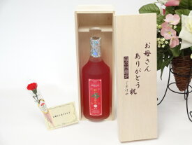 母の日 ギフトセット 焼酎セット お母さんありがとう木箱セット(神楽酒造 野いちご酵母 野イチゴの恋 25度 720ml(宮崎県))母の日カード お母さんありがとうカーネイション