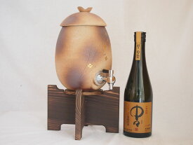 【最大2000円オフクーポン11日1:59迄】信楽焼・明山窯 焼酎サーバー 火色金小紋 2200cc(滋賀県)麦焼酎 黒木本店 中々 720ml(宮崎)