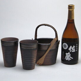 豪華酒器セット陶芸作家 安藤嘉規作（本格芋焼酎 佐藤 黒720ml）焼酎ギフト