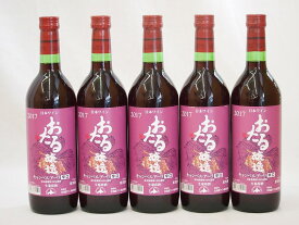 生葡萄酒 日本産葡萄100%使用 おたる醸造 キャンベルアーリ辛口赤ワイン(北海道)720ml×5