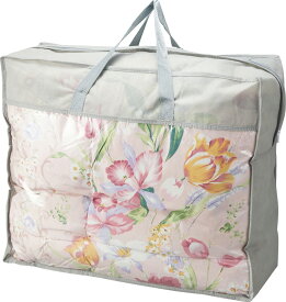春の贈り物ギフト 羽根ふとんバッグ入り 花浪漫 ピンク 150×210cm