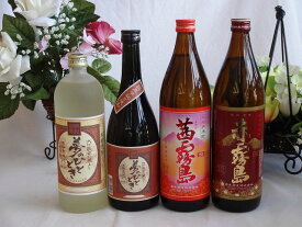 麦芋焼酎4本セット じざけや限定 本格芋焼酎夢のひととき720ml熟成麦焼酎夢のひととき720mlと 赤霧島900ml茜霧島900ml（数量限定販売）