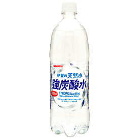 サンガリア　伊賀の天然水　強炭酸水　1L×12本(1ケース)
