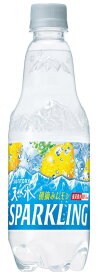 ［飲料］2ケースまで同梱可★サントリー　天然水スパークリング　レモン　500mlPET　1ケース24本入り　（南アルプス）（無糖）（強炭酸水、タンサン水）SUNTORY