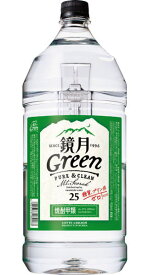 ［焼酎甲類］6本まで同梱可★25度　鏡月Green　4LPET　1本　（4000ml）（4リットル）（鏡月グリーン）（天然水仕上）（韓国焼酎）（SUNTORY）サントリー