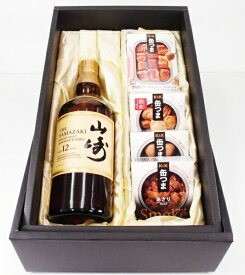 シングルモルト山崎12年　43度　700ml&缶つま【ギフトセット】【のし対応】【箱入り包装代金含む】