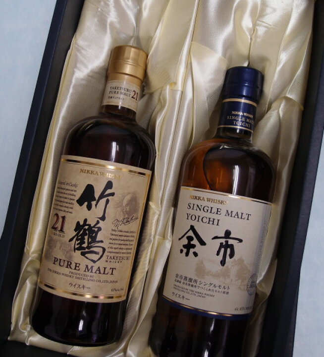 楽天市場】ニッカ竹鶴21年43度700mlシングルモルト余市45度700ml 