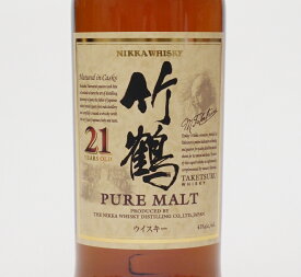 ニッカ　竹鶴21年　ピュアモルトウイスキー【箱無し】43％700ml　nikkamaltwhisky taketsuru