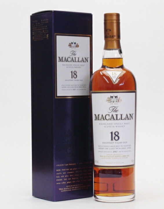 楽天市場】ザ・マッカラン 18年43度700ml【1997リリース】【箱付  