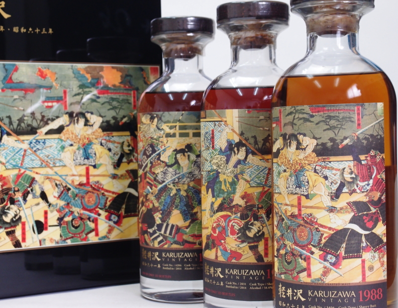 軽井沢軽井沢ヴィンテージ1986　1987　1988　700ml×３本セット<br>Japanese Single Cask Whisky<br><br>