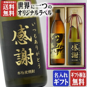 金文字 名入れ 黒伊佐錦900ml + 博多献上麦720ml 合計2本セット 地域別 送料無料 25度 芋焼酎 大口酒造 麦焼酎 焼酎 芋 お酒 ギフト プレゼント 飲み比べ お歳暮 ハロウィン