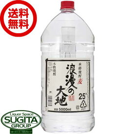 【お値打ち麦焼酎】【送料無料】 福徳長 浪漫の大地 麦焼酎 25度 5000ml 【5L×4本(1ケース)】 麦焼酎 ペットボトル 大容量 オエノン PB