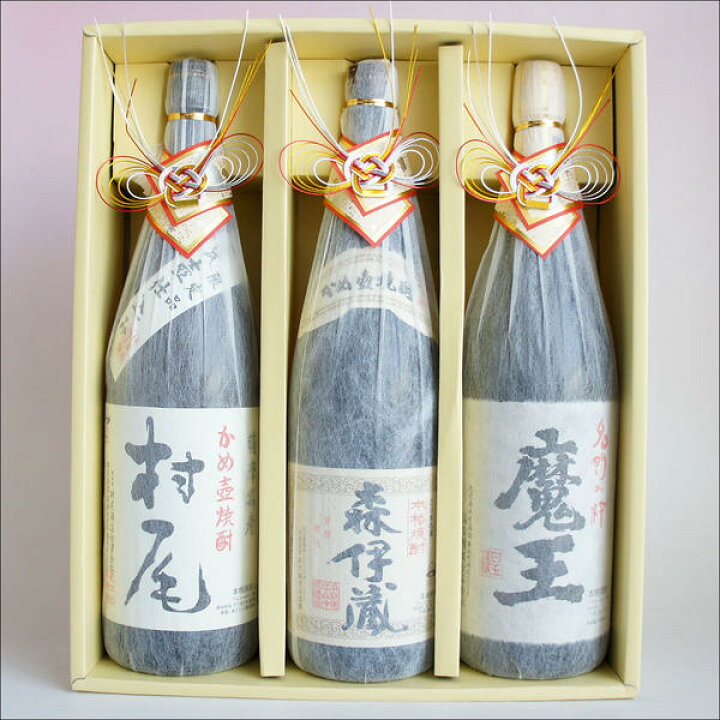 楽天市場】芋焼酎 飲み比べセット 3M 森伊蔵・魔王・村尾 おめかし 