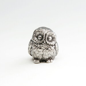 薩摩錫器 錫 置物 ふくろう 189 岩切美巧堂 代引不可父の日 錫器 錫製 縁起物 置物 還暦祝 結婚祝 退職祝 贈答 母の日 プレゼント ギフト 伝統工芸品