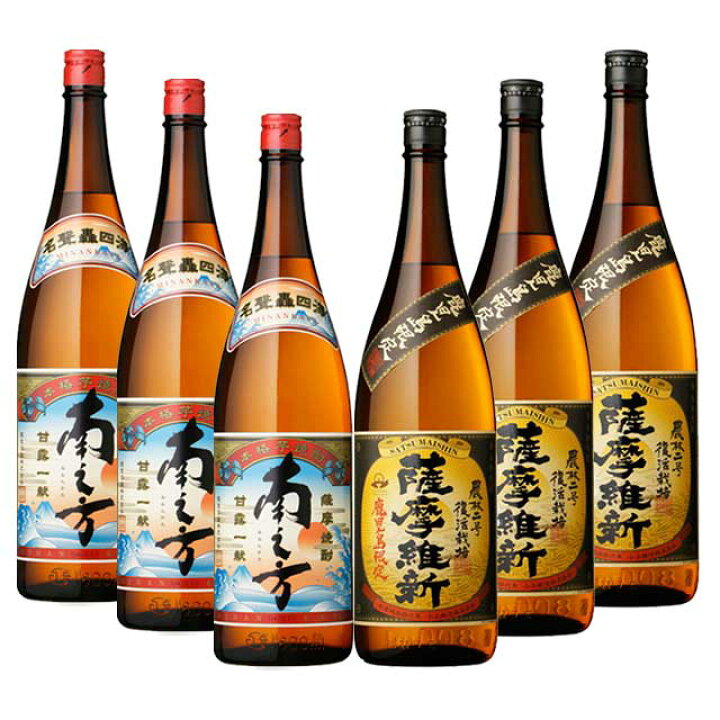 楽天市場】鹿児島限定芋焼酎セット(南之方・薩摩維新)1800ml×各3本 計6 