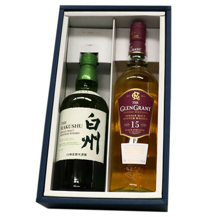 楽天市場】【ギフト】高級ウイスキー2本セット 白州 43度700ml、グレン 