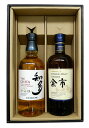 国産ウイスキー　飲み比べ　知多グレーンウイスキー43度700ml　＆余市シングルモルトウイスキー45度700ml　[箱入りギフトセット]