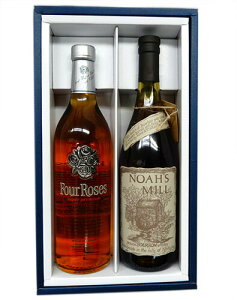 高級バーボン2本セット フォアローゼズプラチナ43度750ml、ノアーズミル57.15度750ml ギフトボックス入り