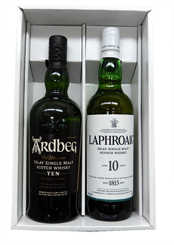 ラフロイグとアードベッグ アイラモルト ウイスキー２本セット 飲み比べ アイラモルト ラフロイグ10年 アードベッグ10