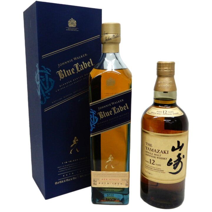楽天市場】豪華ウイスキー2本セット 山崎 12年 43度700ml、ジョニー 