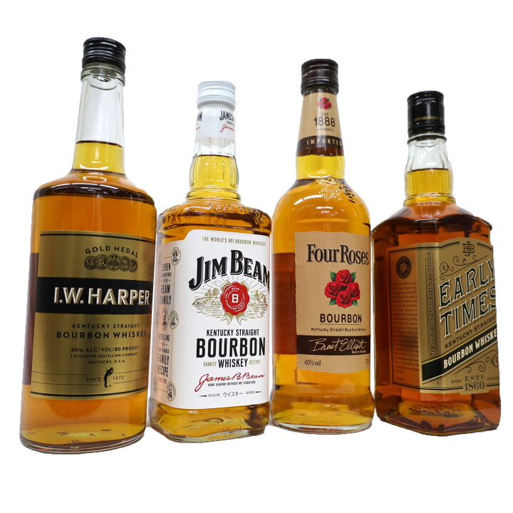 楽天市場】バーボン飲み比べ4本セット アーリータイムズゴールド、IW 