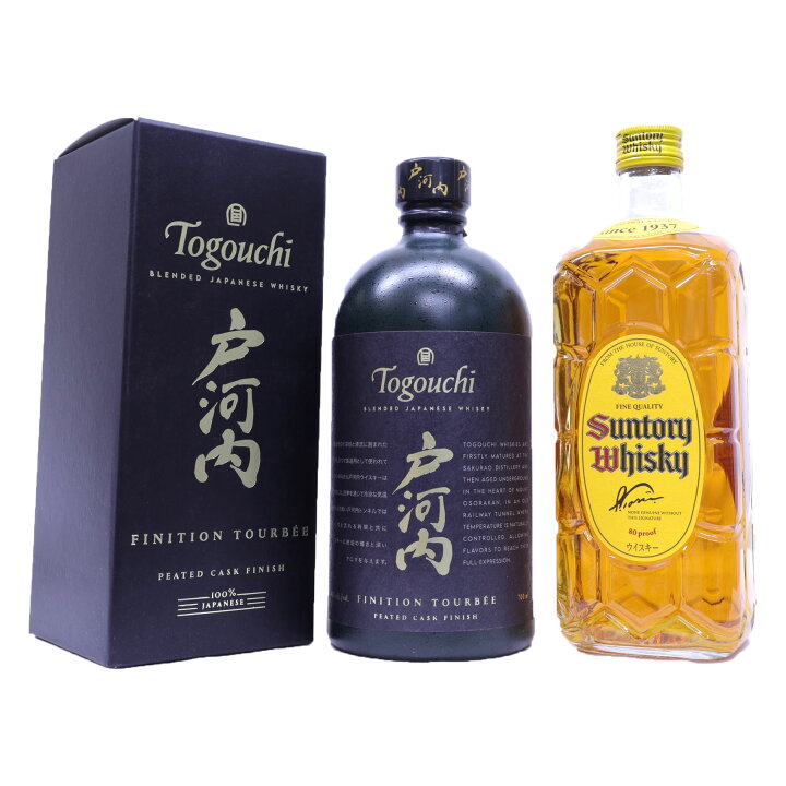 楽天市場】国産ウイスキー飲み比べ2本 角瓶、戸河内ピーテッド 