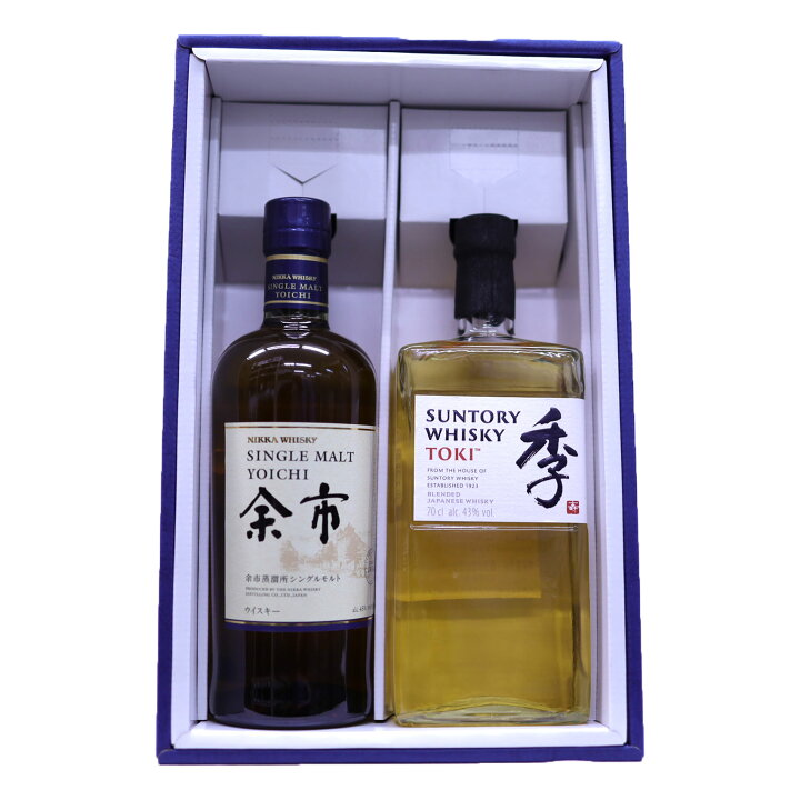 楽天市場】国産ウイスキー2本 飲み比べ 余市45度700ml、季(とき)43度 