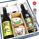 【一部地域送料無料】 日本酒 ギフトセット 東光 純米吟醸 出羽燦々 原酒 2種 飲み比べ ＆ 津軽びいどろ 盃 ペアセット 720ml × 2本 山形県 小嶋総本店 おちょこ グラス おしゃれプレゼント 御祝 誕生日 敬老の日 父の日 母の日 結婚祝 包装 豪華 ボックス付