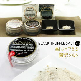 黒トリュフソルト 25g ジャパンソルト イタリア産 黒トリュフ 海塩 トリュフ塩 塩トリュフ プチ贅沢 食卓 おつまみ パスタ ステーキ 卵料理 調味料 ネコポス発送 6個まで同梱可能 代引き不可 日時指定不可