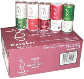 【送料無料】　缶入りワイン　バロークス5種セット（飲み比べセット）250ml×24本入り　1箱