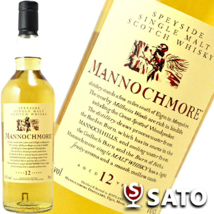 楽天市場】マノックモア 12年 43度 700ml【UD花と動物シリーズ 