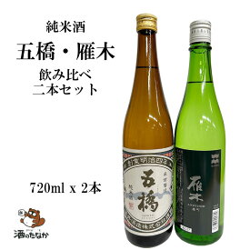 五橋 雁木 日本酒 2本セット 720mlx2本 飲み比べセット 純米酒 酒井酒造 八百新酒造 山口県 御祝 出産祝い プレゼント ギフト 記念酒 珍しい 美味しい 地酒 冷や酒 冷酒 酒のたなか お中元