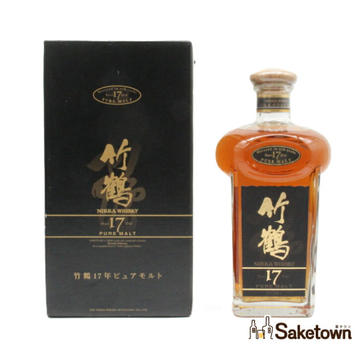 楽天市場】ニッカ ウイスキー 竹鶴17年 ピュアモルト 角瓶 43% 700ml 