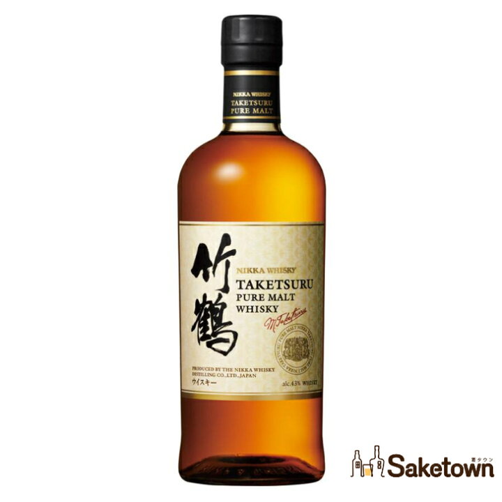 楽天市場】ニッカ ウイスキー ピュアモルト 竹鶴 新ボトル 43% 700ml  