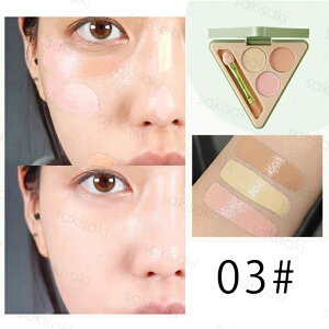 cs342#コンシーラーパレット 日本国内当日発送 3colors set ニキビ跡 カバー力 化粧下地 韓国コスメ コンシーラー シミ消し クマ消し ファンデーション 毛穴隠し ブラシ付き ベースメイク 化粧品