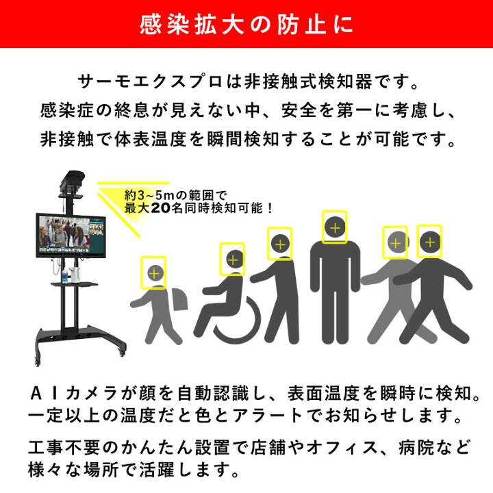 楽天市場】非接触検知器 サーモエクスプロ 高機能モデル 設置型 サーモ 