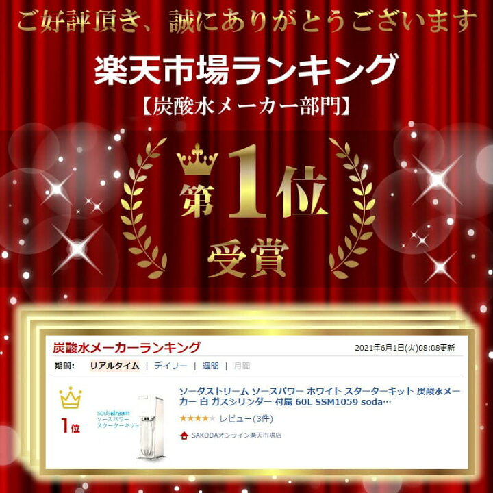楽天市場】ソーダストリーム ソースパワー ホワイト スターターキット 