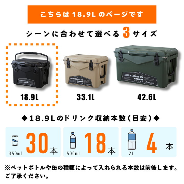 楽天市場】クーラーボックス ハードクーラーボックス 18.9L /20QT 小型 